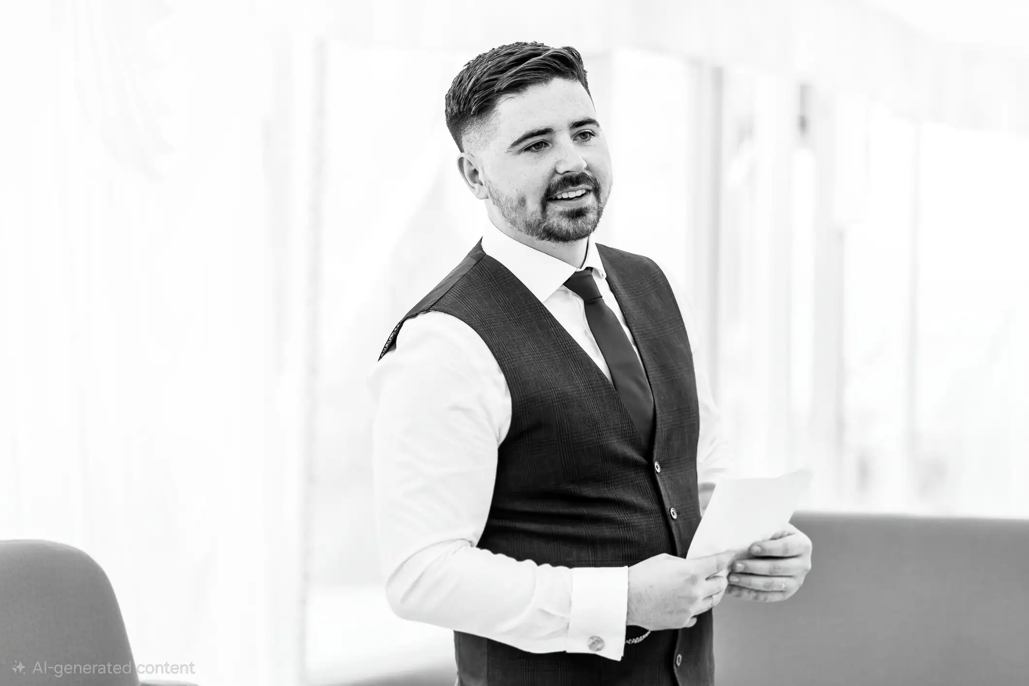 Self-portrait working at a modern desk